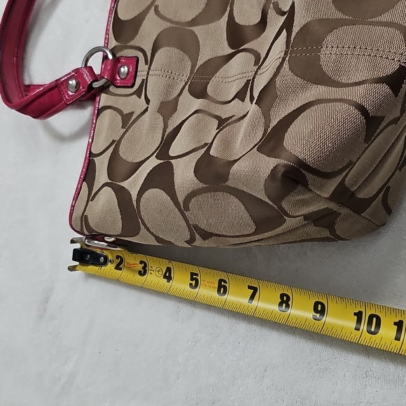 Coach Tan and Pink Signature Tote - Picture 16 of 16
